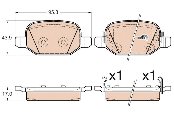 Brake Pad Set, disc brake (GDB2002)