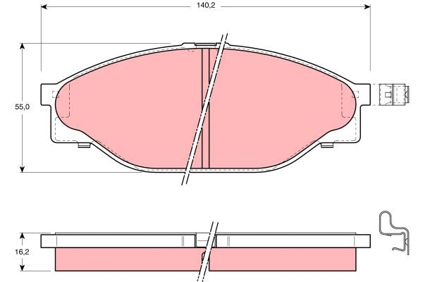 Brake Pad Set, disc brake (GDB3109)