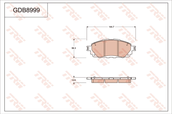 Brake Pad Set, disc brake (GDB8999AT)