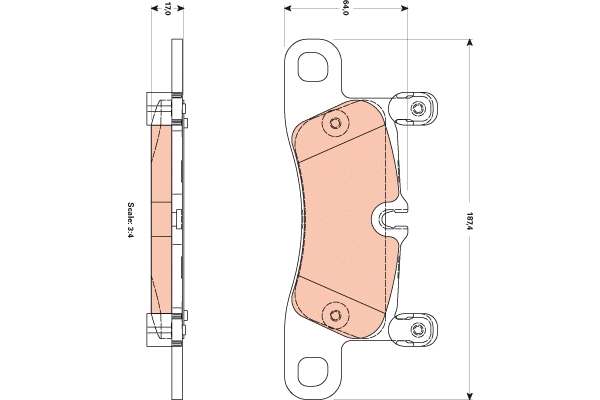 Brake Pad Set, disc brake (GDB1876)
