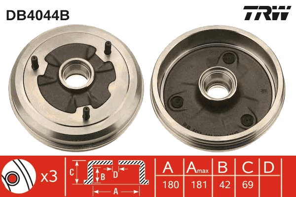 Brake Drum (DB4044B)