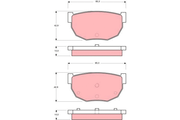 Brake Pad Set, disc brake (GDB306)