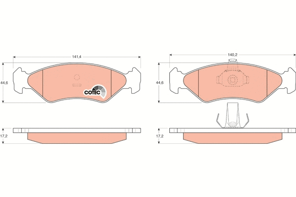 Brake Pad Set, disc brake (GDB1221)