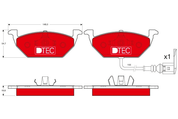 Brake Pad Set, disc brake (GDB1386DTE)