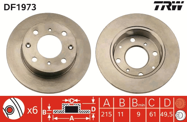Brake Disc (DF1973)