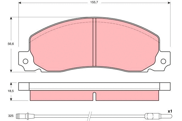 Brake Pad Set, disc brake (GDB1407)