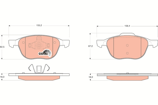 Brake Pad Set, disc brake (GDB1583)