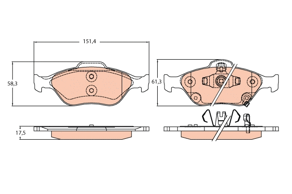 Brake Pad Set, disc brake (GDB3625)