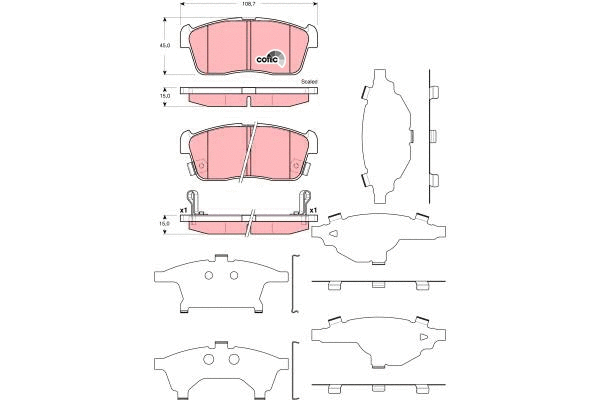 Brake Pad Set, disc brake (GDB3359)