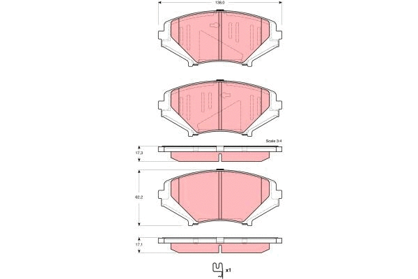 Brake Pad Set, disc brake (GDB3356)