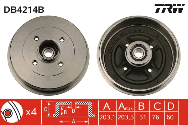 Brake Drum (DB4214B)