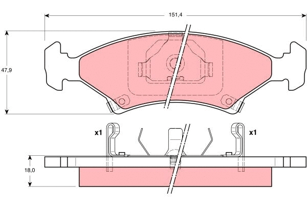 Brake Pad Set, disc brake (GDB3096)