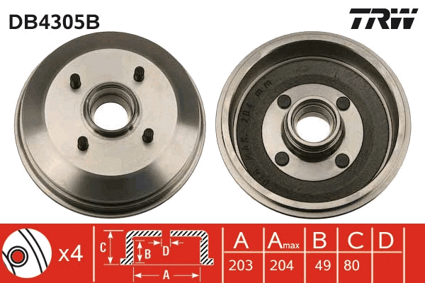 Brake Drum (DB4305B)