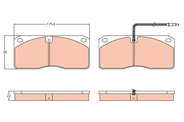 Brake Pad Set, disc brake (GDB5057)