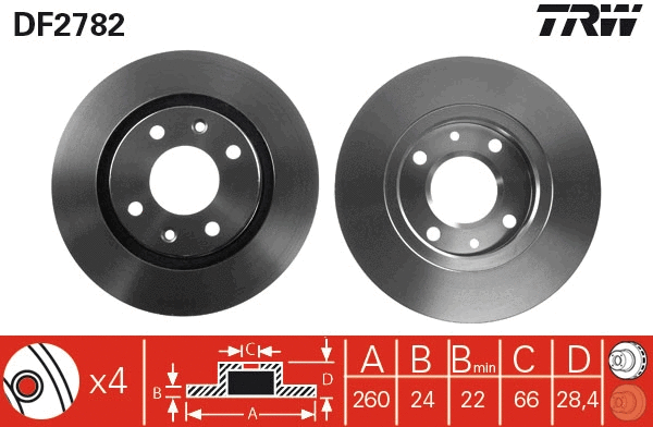 Brake Disc (DF2782)