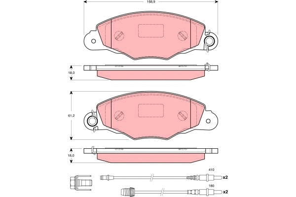 Brake Pad Set, disc brake (GDB1410)