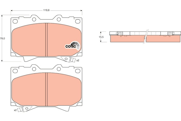 Brake Pad Set, disc brake (GDB3197AT)