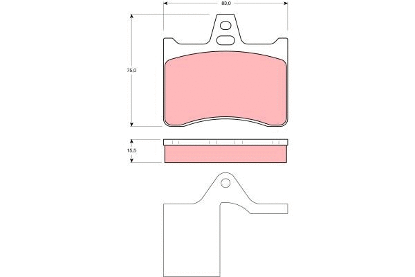 Brake Pad Set, disc brake (GDB1284)