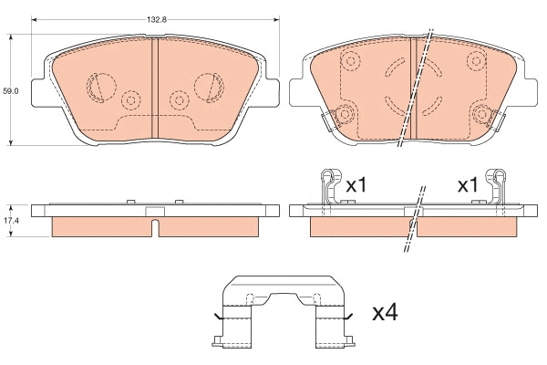 Brake Pad Set, disc brake (GDB3540)