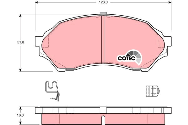 Brake Pad Set, disc brake (GDB3193AT)