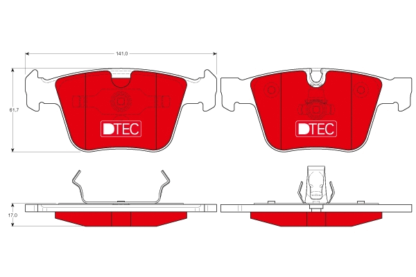 Brake Pad Set, disc brake (GDB1675DTE)