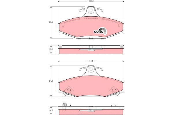 Brake Pad Set, disc brake (GDB3135)