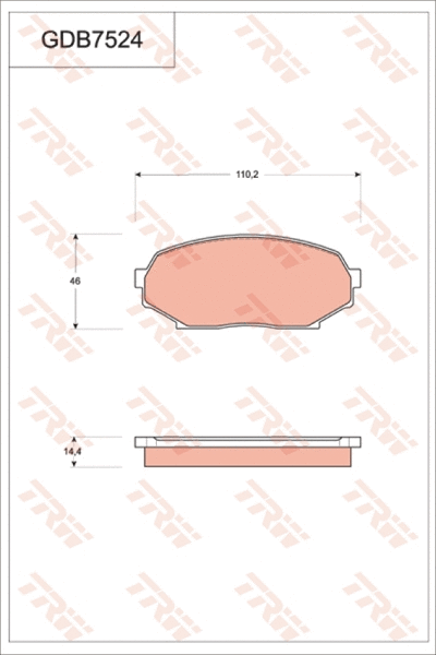 Brake Pad Set, disc brake (GDB7524)