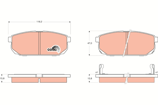 Brake Pad Set, disc brake (GDB3344)