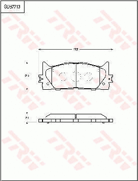 Brake Pad Set, disc brake (GDB7713)