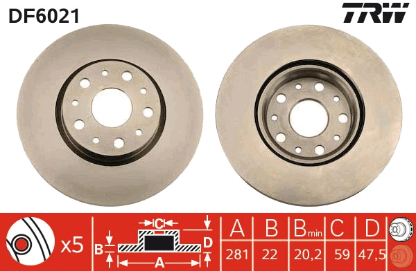 Brake Disc (DF6021)