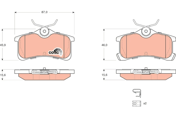 Brake Pad Set, disc brake (GDB3334AT)