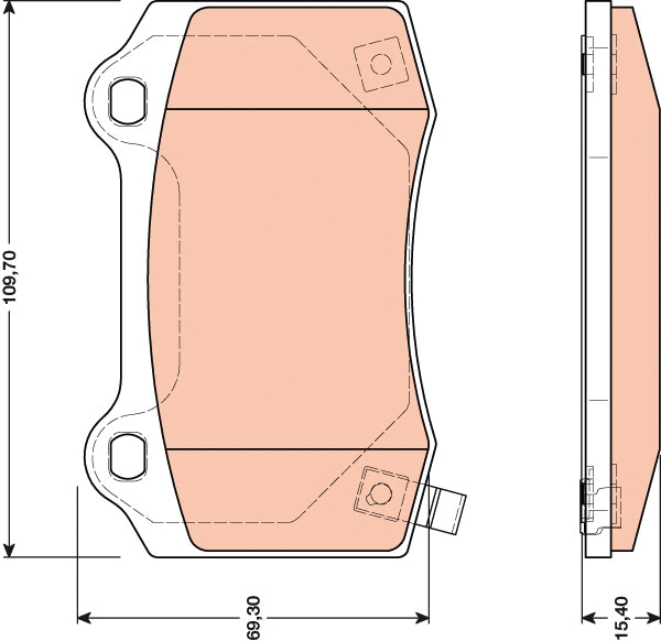 Brake Pad Set, disc brake (GDB4171)