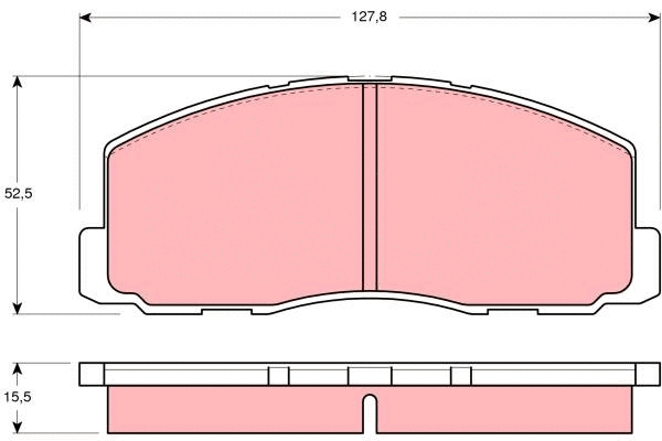 Brake Pad Set, disc brake (GDB355)