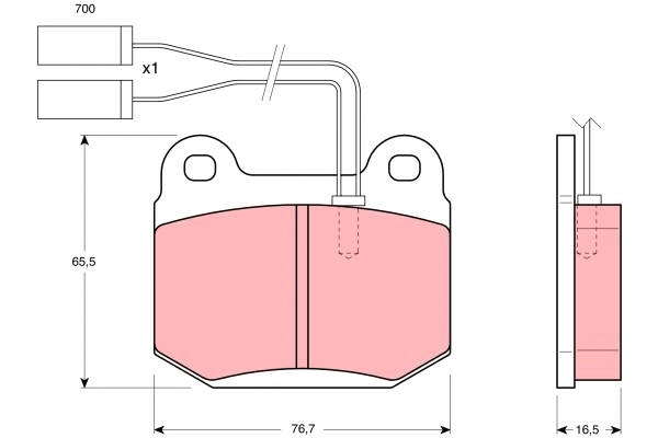 Brake Pad Set, disc brake (GDB364)