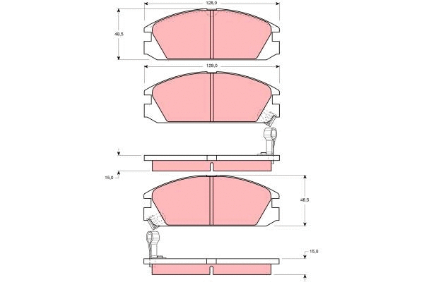 Brake Pad Set, disc brake (GDB925)
