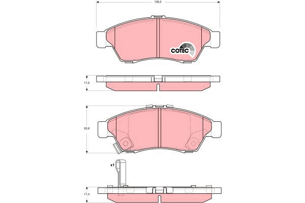 Brake Pad Set, disc brake (GDB3290)