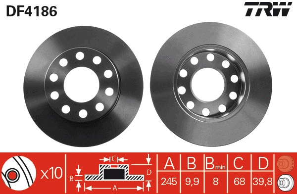 Brake Disc (DF4186)