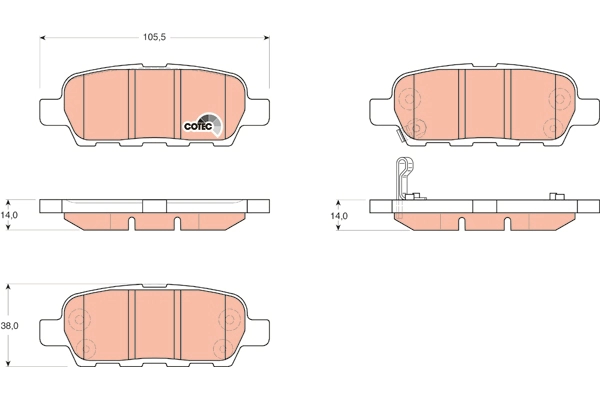 Brake Pad Set, disc brake (GDB3294AT)