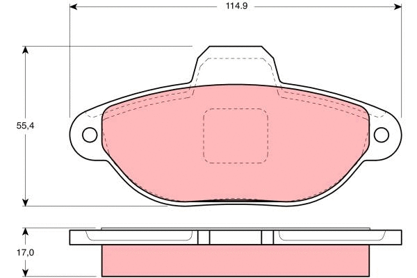 Brake Pad Set, disc brake (GDB1299)