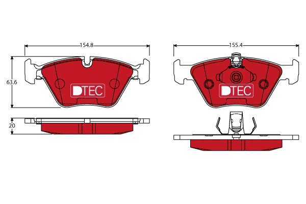 Brake Pad Set, disc brake (GDB1404DTE)