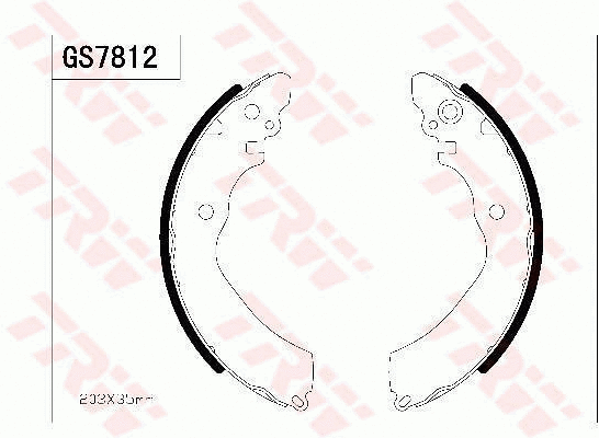 Brake Shoe Set (GS7812)