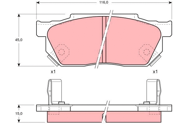 Brake Pad Set, disc brake (GDB325)