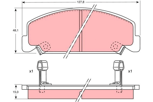 Brake Pad Set, disc brake (GDB764)