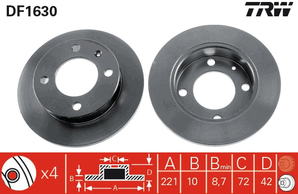 Brake Disc (DF1630)