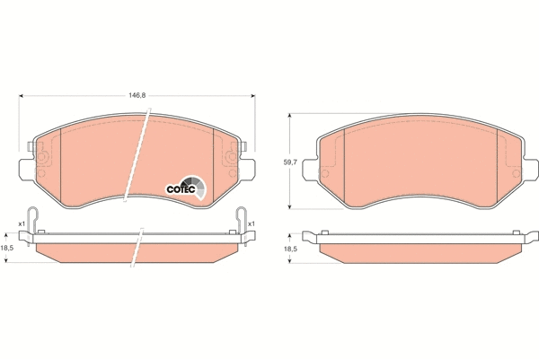 Brake Pad Set, disc brake (GDB4126)