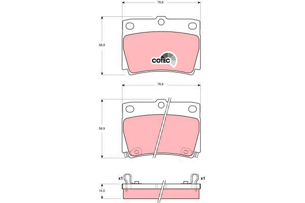 Brake Pad Set, disc brake (GDB3239)
