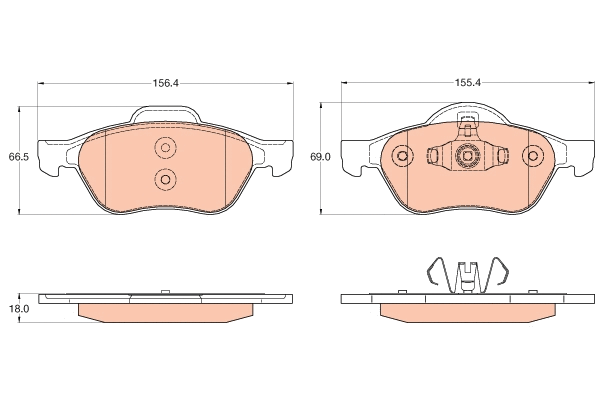 Brake Pad Set, disc brake (GDB2053)