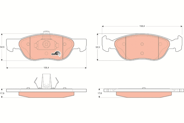 Brake Pad Set, disc brake (GDB1487)