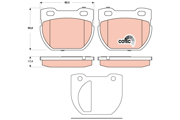 Brake Pad Set, disc brake (GDB1666)