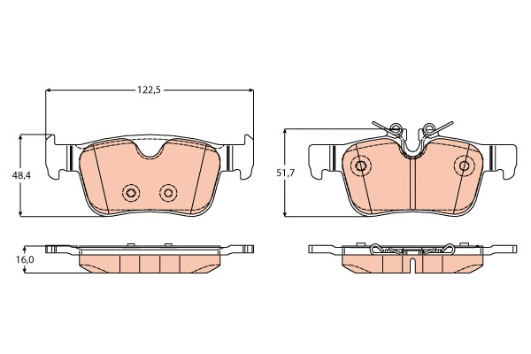 Brake Pad Set, disc brake (GDB2168)